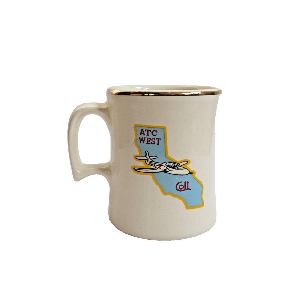 ATC‎ West Colt California Aviation Mug USAF Pilot Wings Military Service Co. VTG